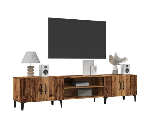 Mueble de TV madera ingeniería madera envejecida 180x31,5x40 cm