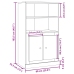 Aparador madera de ingeniería roble artisian 60x35,5x103,5 cm