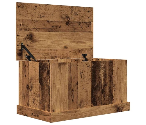 Caja de almacenaje madera de ingeniería envejecida 70x40x38 cm