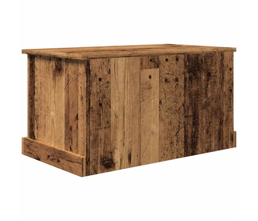 Caja de almacenaje madera de ingeniería envejecida 70x40x38 cm