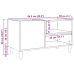 Mueble para discos madera ingeniería envejecida 84,5x38x48 cm