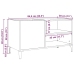 Mueble para discos madera ingeniería envejecida 84,5x38x48 cm