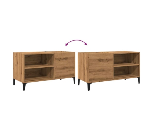 Mueble discos madera de ingeniería roble artisan 84,5x38x48 cm