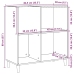 Mueble para discos madera ingeniería envejecida 84,5x38x89 cm