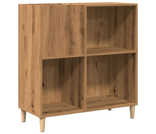 Mueble para discos madera ingeniería roble artisan 84,5x38x89cm