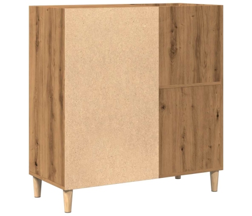 Mueble para discos madera ingeniería roble artisan 84,5x38x89cm