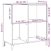 Mueble para discos madera ingeniería envejecida 84,5x38x89 cm