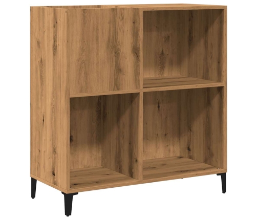 Mueble para discos madera ingeniería roble artisan 84,5x38x89cm