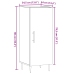 Aparador de madera de ingeniería envejecida 34,5x34x90 cm