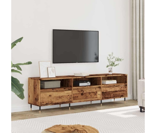 Mueble de TV madera ingeniería madera envejecida 150x30x44,5 cm