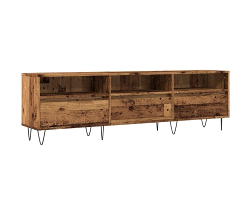 Mueble de TV madera ingeniería madera envejecida 150x30x44,5 cm