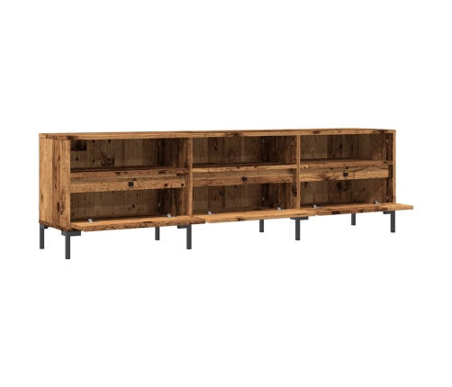 Mueble de TV madera ingeniería madera envejecida 150x30x44,5 cm