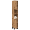 Armario de baño madera contrachapada roble artisan 30x30x190 cm