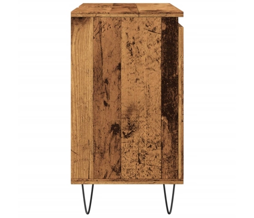 Armario de baño madera de ingeniería envejecida 58x33x60 cm