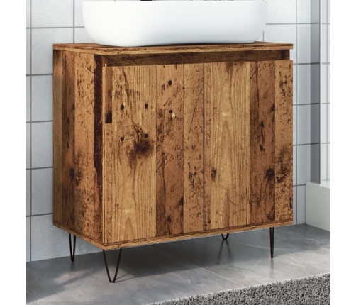 Armario de baño madera de ingeniería envejecida 58x33x60 cm