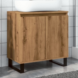 Armario de baño madera de ingeniería roble artisan 58x33x60 cm