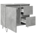 Mueble de lavabo madera ingeniería gris hormigón 65x33x60 cm