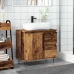 Mueble de lavabo madera de ingeniería envejecida 65x33x60 cm