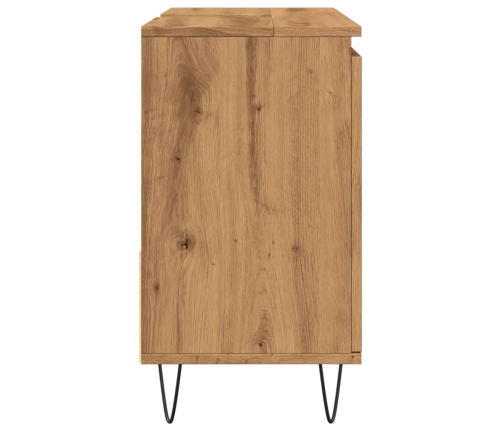 Mueble de lavabo madera de ingeniería roble artisan 65x33x60 cm