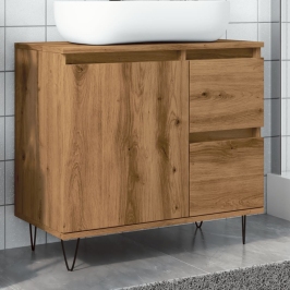 Mueble de lavabo madera de ingeniería roble artisan 65x33x60 cm