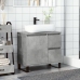 Mueble de lavabo madera ingeniería gris hormigón 65x33x60 cm