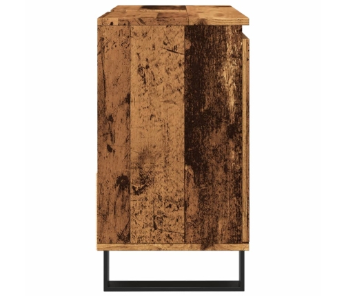 Mueble de lavabo madera de ingeniería envejecida 65x33x60 cm