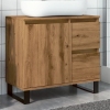 Mueble de lavabo madera de ingeniería roble artisan 65x33x60 cm