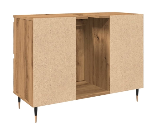 Mueble de baño madera de ingeniería roble artisan 80x33x60 cm