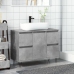 Mueble de baño madera de ingeniería gris hormigón 80x33x60 cm