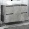 Mueble de baño madera de ingeniería gris hormigón 80x33x60 cm