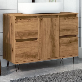 Mueble de baño madera de ingeniería roble artisan 80x33x60 cm