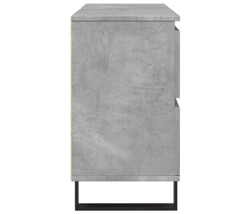 Mueble de lavabo madera de ingeniería gris hormigón 80x33x60 cm