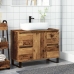 Mueble de lavabo madera de ingeniería envejecida 80x33x60 cm