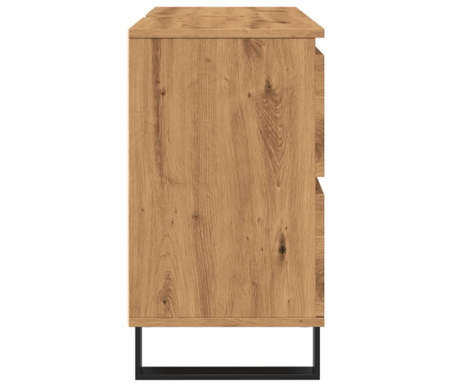 Mueble de lavabo madera de ingeniería roble artisan 80x33x60 cm