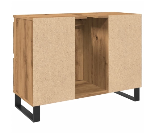 Mueble de lavabo madera de ingeniería roble artisan 80x33x60 cm