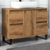 Mueble de lavabo madera de ingeniería roble artisan 80x33x60 cm