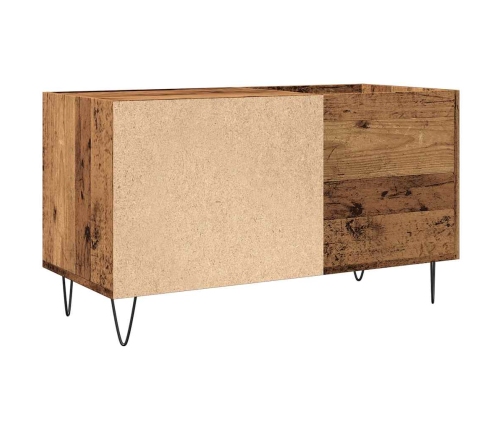 Mueble para discos madera ingeniería envejecida 84,5x38x48 cm