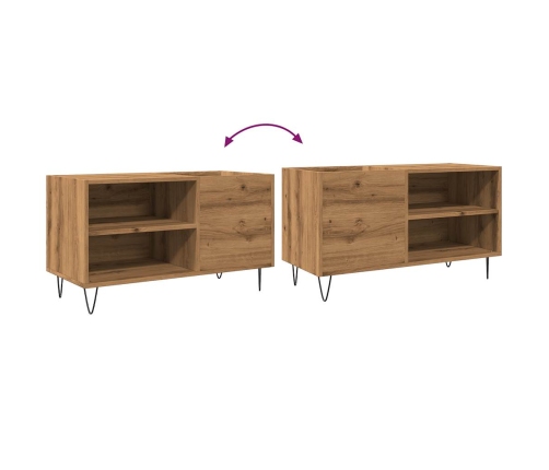 Mueble discos madera de ingeniería roble artisan 84,5x38x48 cm