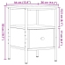 Mesitas de noche 2 uds madera ingeniería envejecida 34x36x50 cm