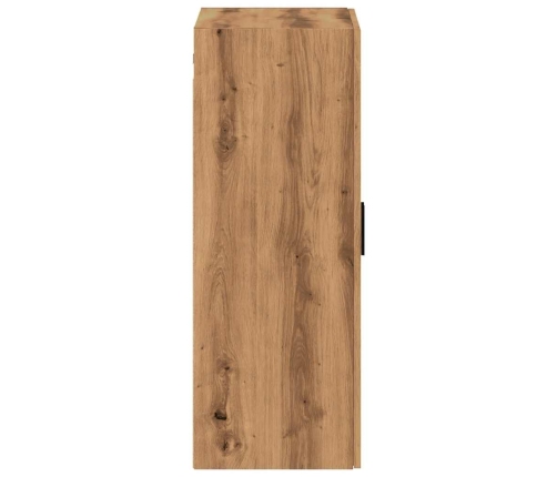 Armario de pared madera ingeniería marrón roble 69,5x34x90 cm