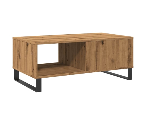 Mesa de centro madera de ingeniería roble artisan 90x50x36,5 cm