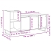 Mueble para TV madera ingeniería madera envejecida 100x35x55 cm