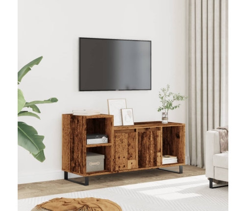 Mueble para TV madera ingeniería madera envejecida 100x35x55 cm