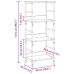 Estantería madera ingeniería madera envejecida 50x33x117,5 cm