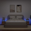 Mesitas noche con LED 2 uds madera roble artisian 35x39x55 cm