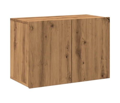 Mueble para TV de pared roble artesanal 60x30x41 cm