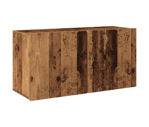 Mueble de TV de pared madera envejecida 80x30x41 cm