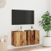 Mueble de TV de pared madera envejecida 80x30x41 cm