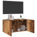 Mueble de TV de pared madera envejecida 80x30x41 cm