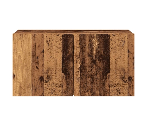 Mueble de TV de pared madera envejecida 80x30x41 cm